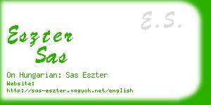 eszter sas business card